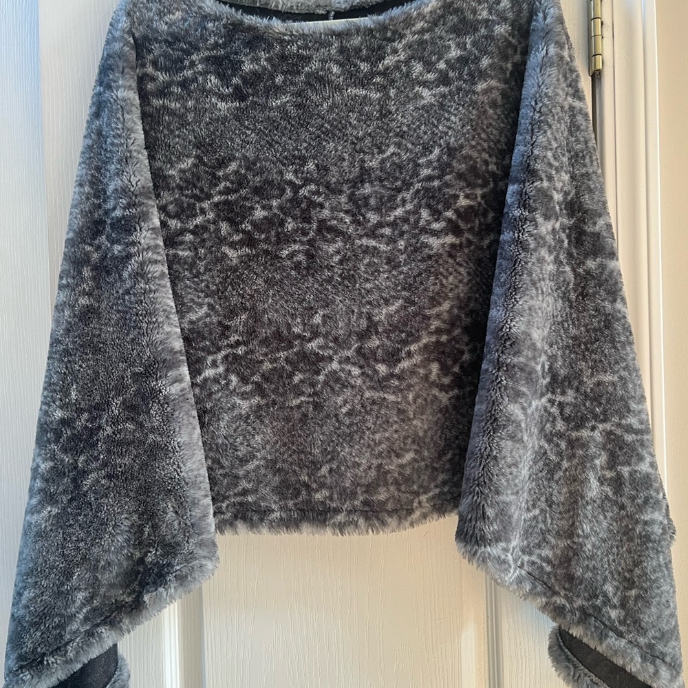 Cozy Gray Poncho